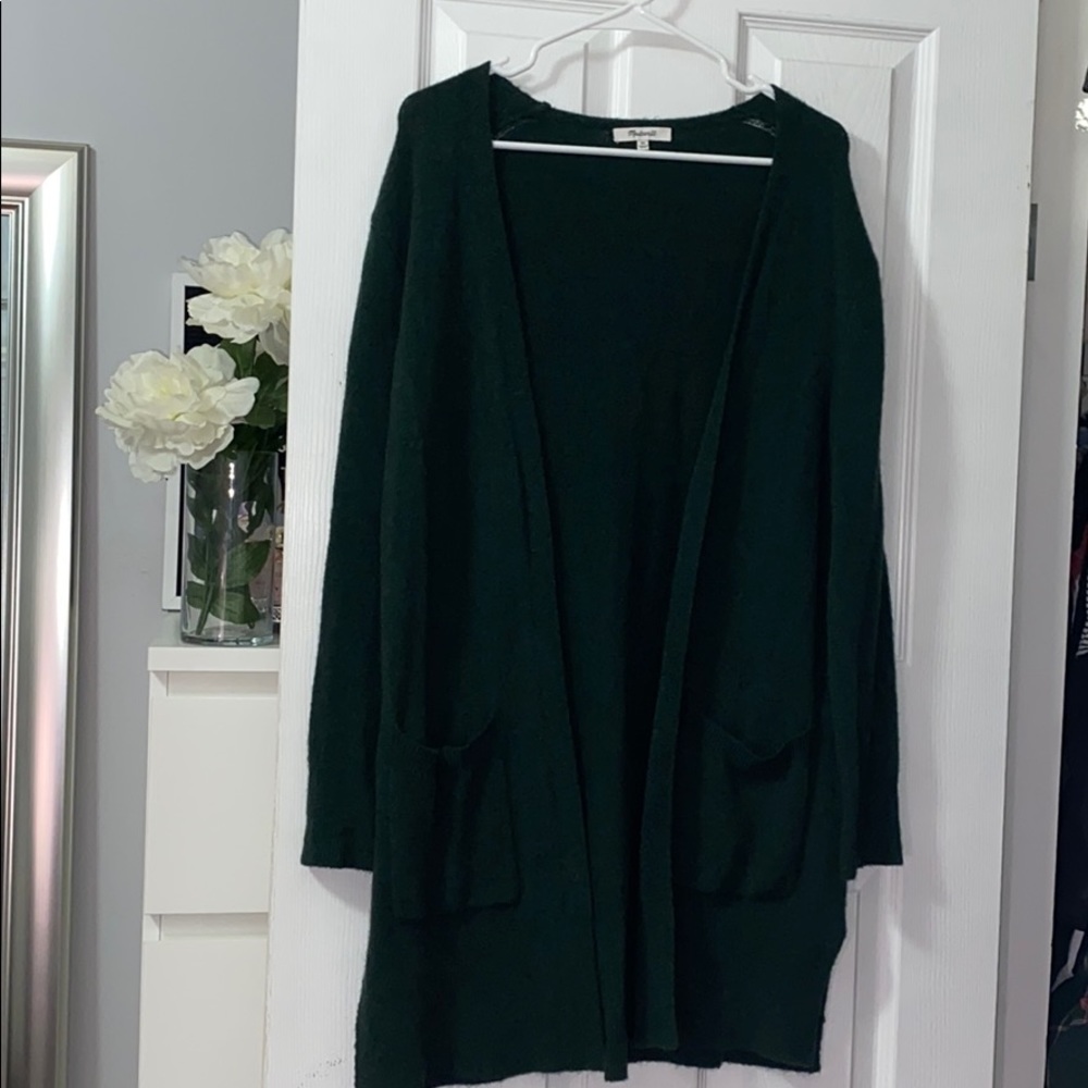 Madewell Dark Green Long Cardigan